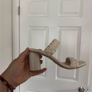 a new day Cream Braided Heeled Sandals